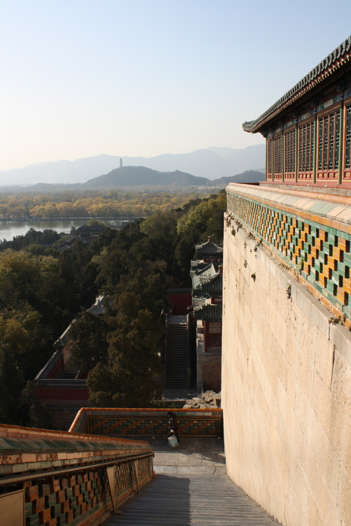 a view from longevity hill towards xiangshan park